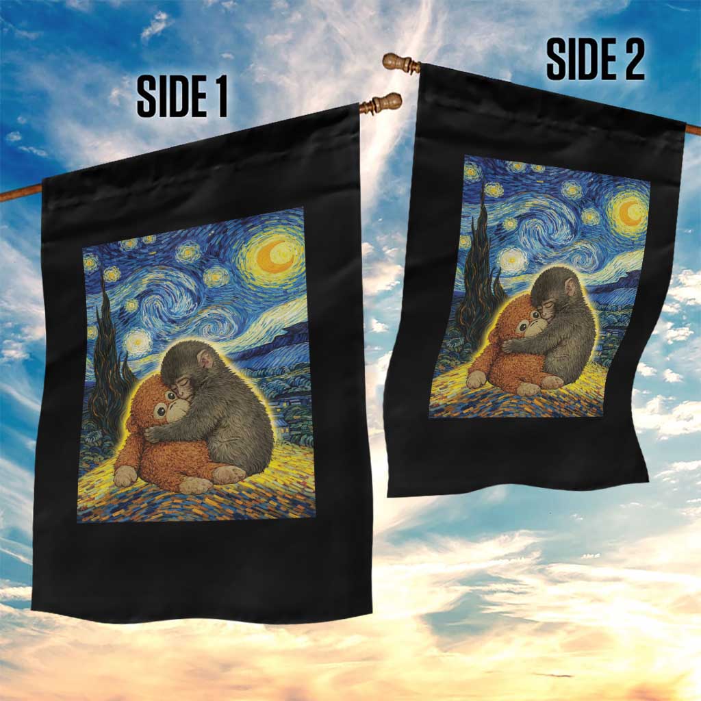 Punch Monkey Starry Night Viral Trend Garden Flag TS14 Print Your Wear