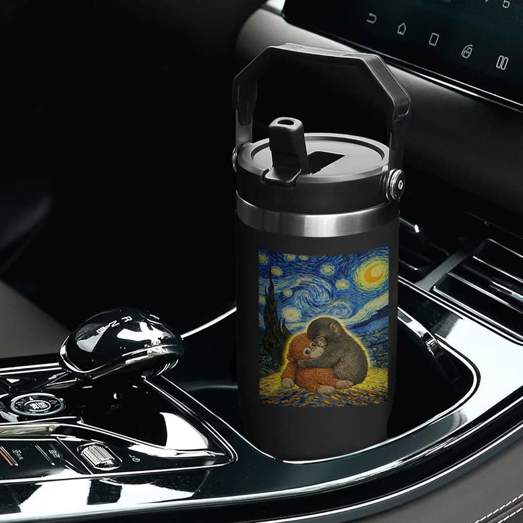 Punch Monkey Starry Night Viral Trend Flip Straw Tumbler TS14 Print Your Wear