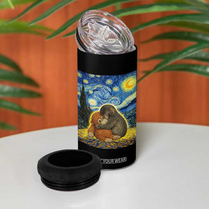 Punch Monkey Starry Night Viral Trend 4 in 1 Can Cooler Tumbler TS14 Print Your Wear