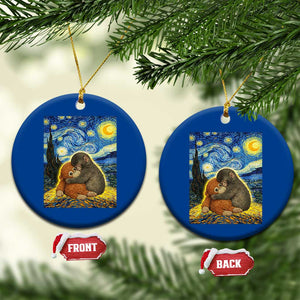 Punch Monkey Starry Night Viral Trend Ceramic Ornament TS14 1pc Blue Print Your Wear