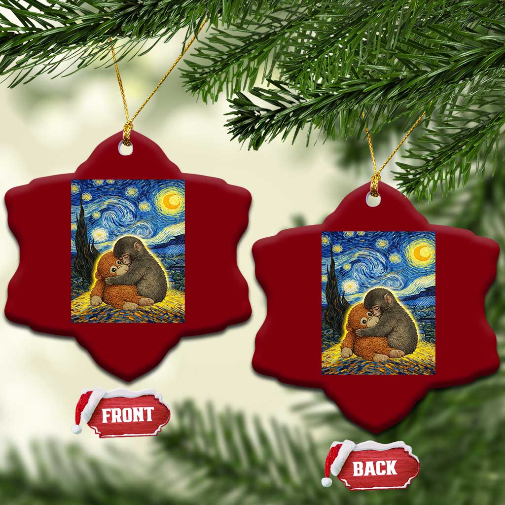 Punch Monkey Starry Night Viral Trend Ceramic Ornament TS14 Print Your Wear