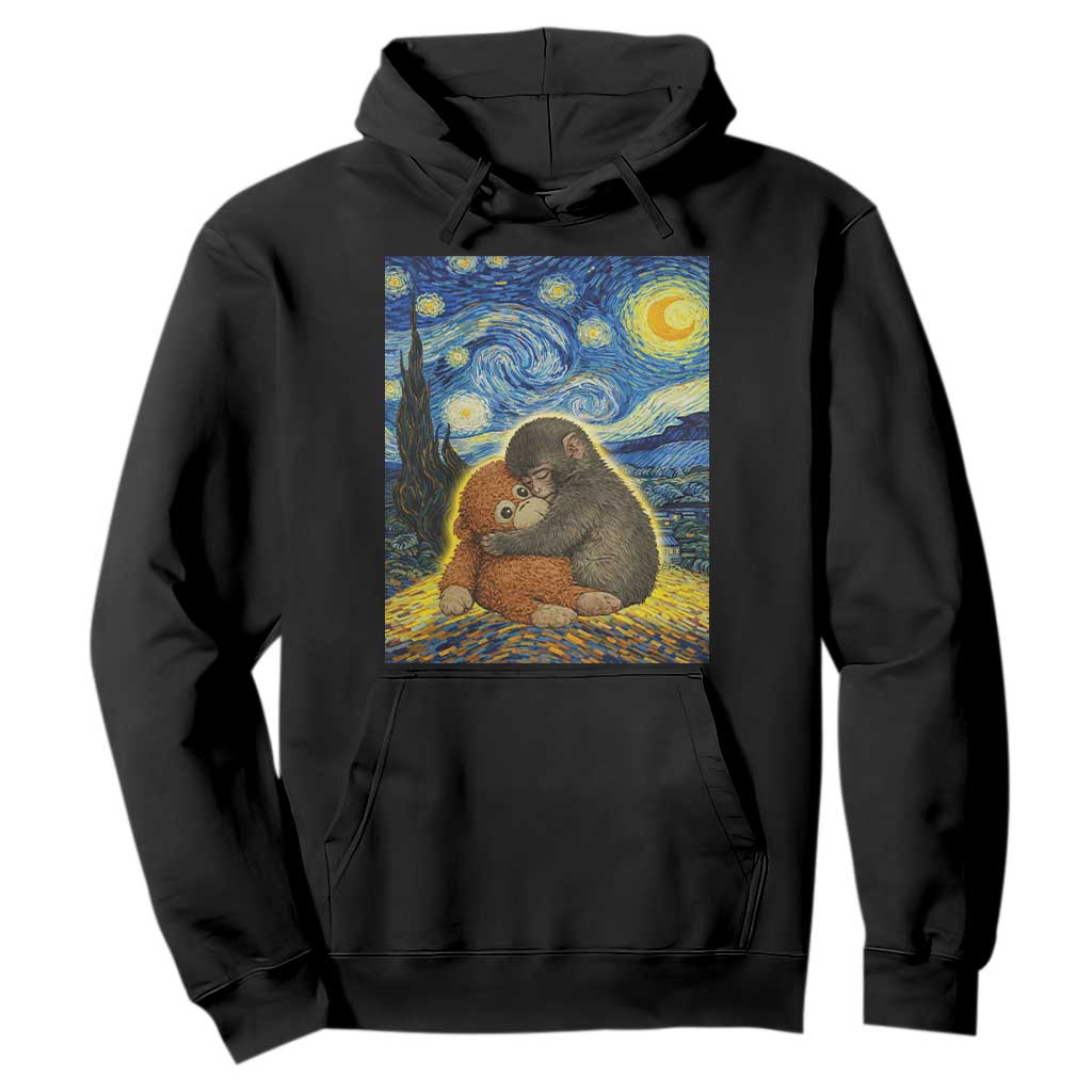 Punch Monkey Starry Night Viral Trend Hoodie TS14 Black Print Your Wear