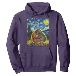 Punch Monkey Starry Night Viral Trend Hoodie TS14 Purple Print Your Wear