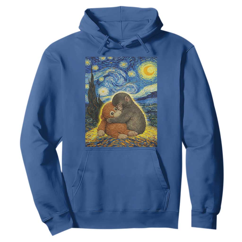Punch Monkey Starry Night Viral Trend Hoodie TS14 Royal Blue Print Your Wear