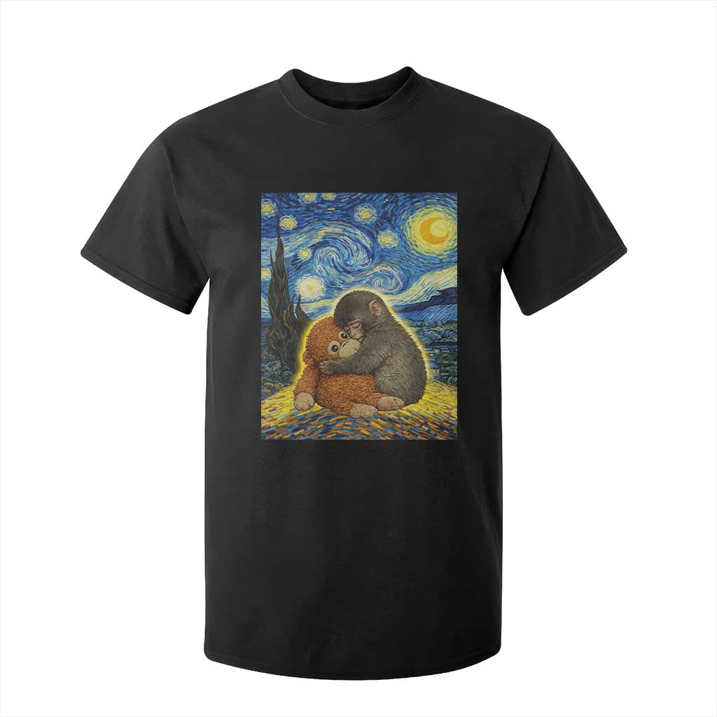 Punch Monkey Starry Night Viral Trend T Shirt For Kid TS14 Black Print Your Wear