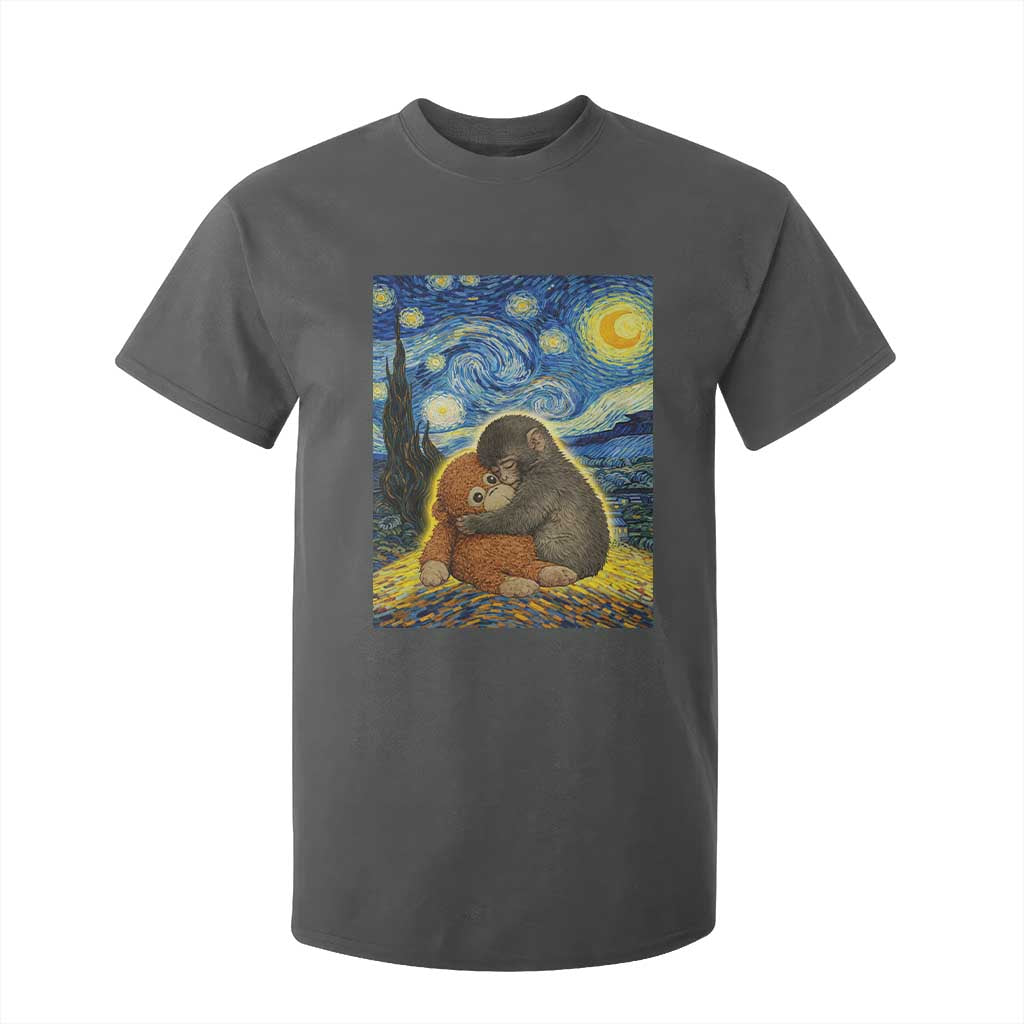 Punch Monkey Starry Night Viral Trend T Shirt For Kid TS14 Dark Heather Print Your Wear