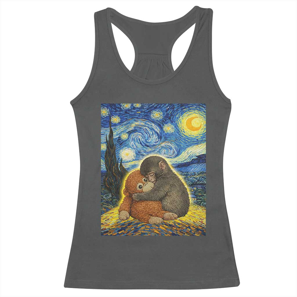 Punch Monkey Starry Night Viral Trend Racerback Tank Top TS14 Dark Heather Print Your Wear