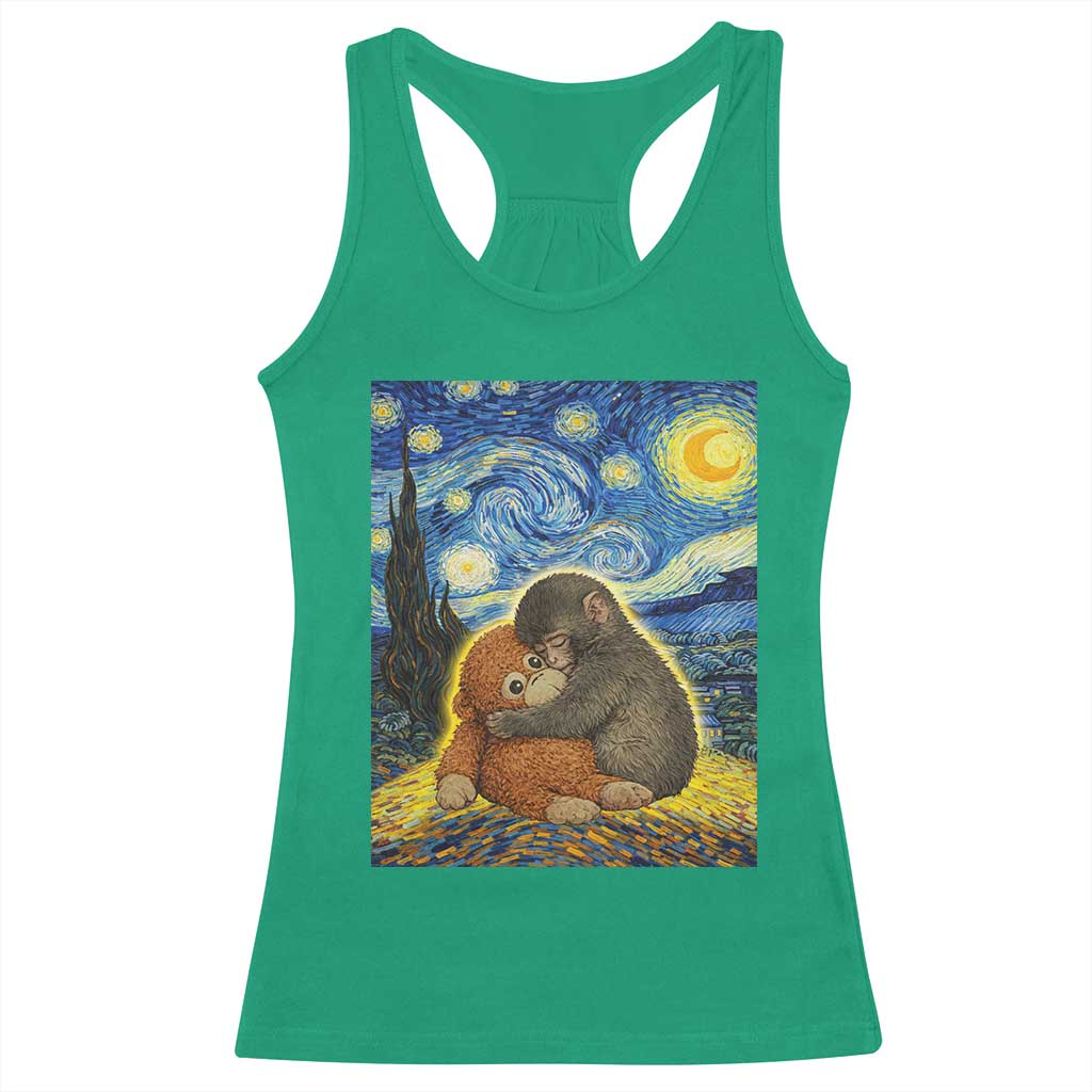 Punch Monkey Starry Night Viral Trend Racerback Tank Top TS14 Irish Green Print Your Wear