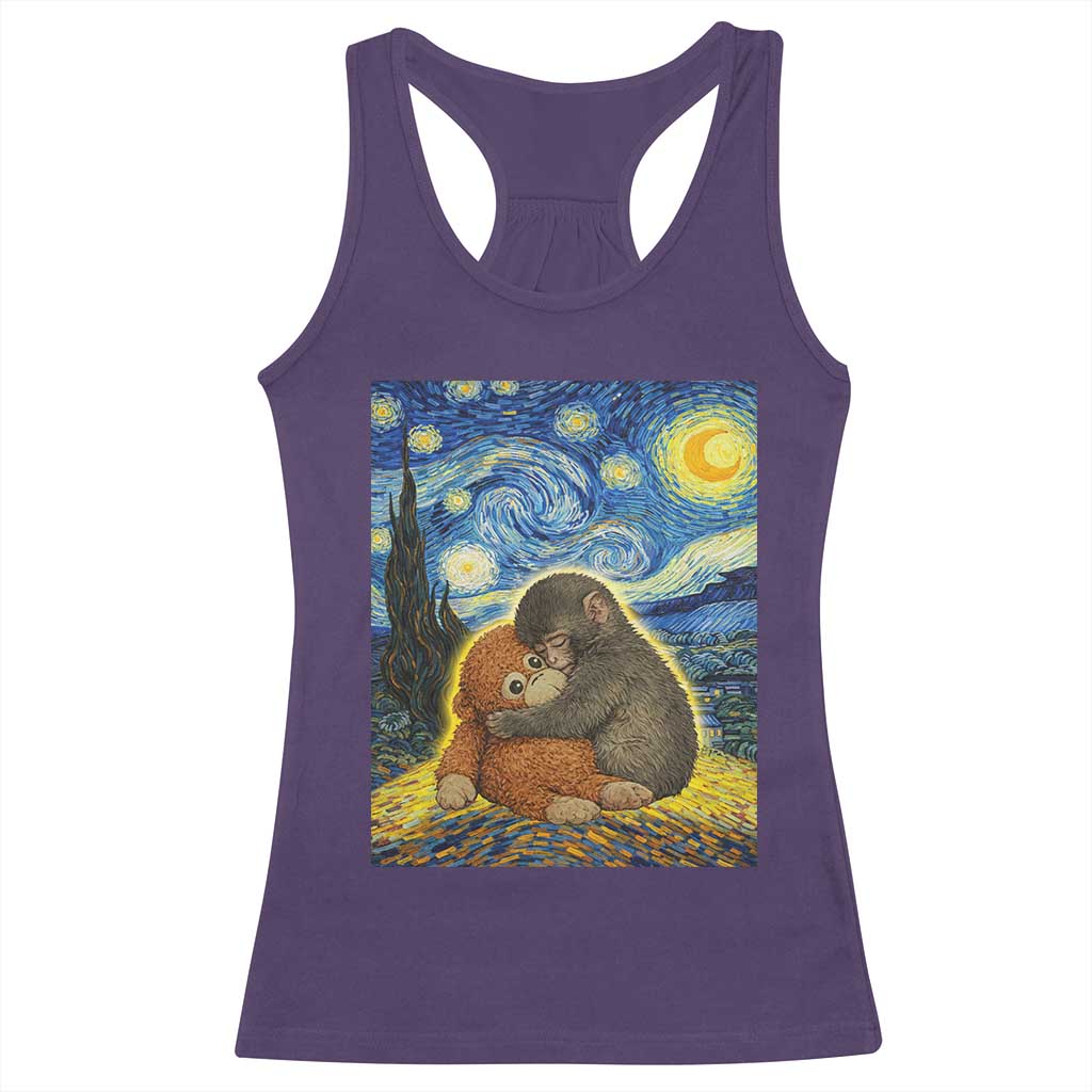 Punch Monkey Starry Night Viral Trend Racerback Tank Top TS14 Purple Print Your Wear