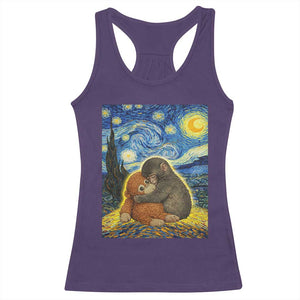 Punch Monkey Starry Night Viral Trend Racerback Tank Top TS14 Purple Print Your Wear