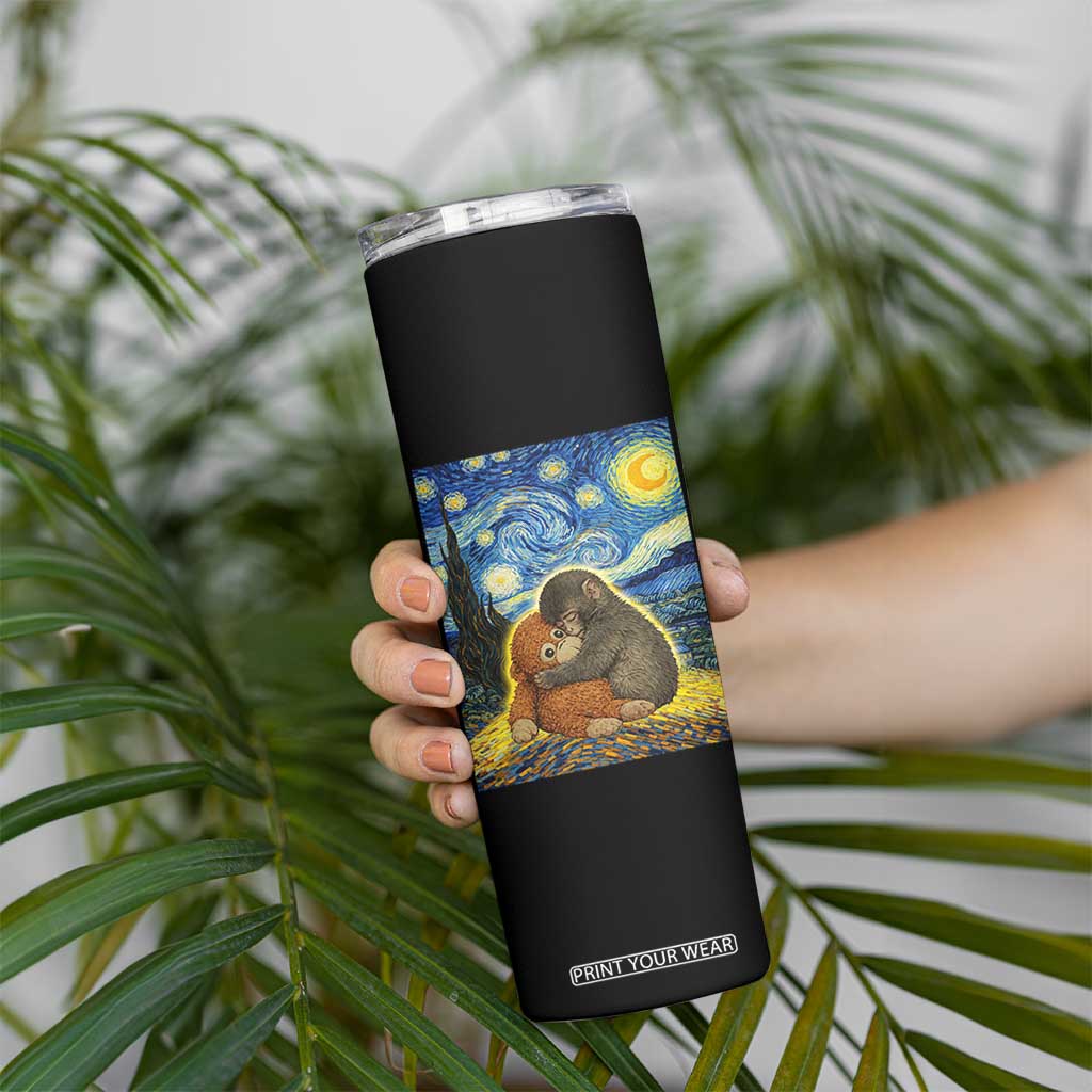 Punch Monkey Starry Night Viral Trend Skinny Tumbler TS14 Print Your Wear