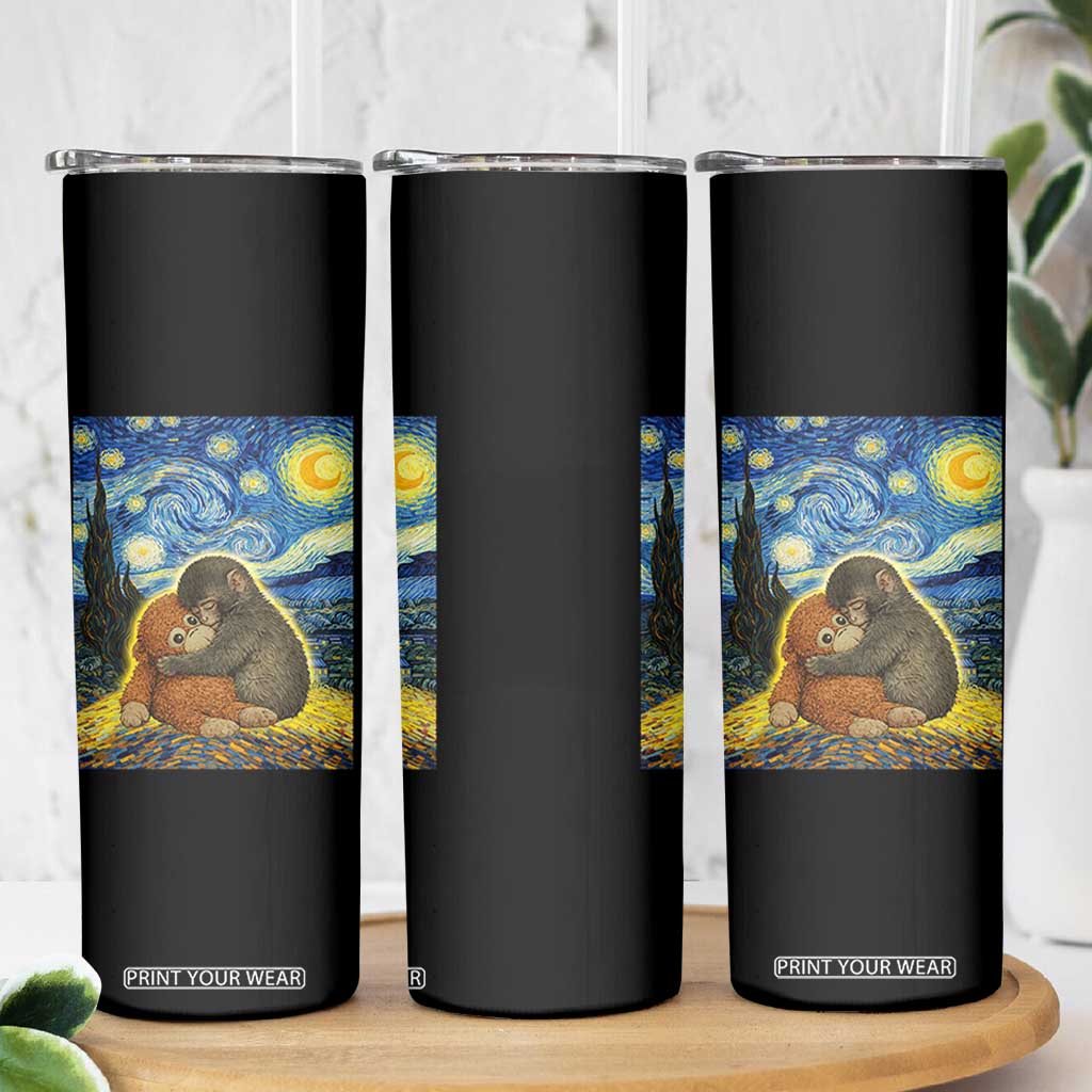 Punch Monkey Starry Night Viral Trend Skinny Tumbler TS14 Print Your Wear