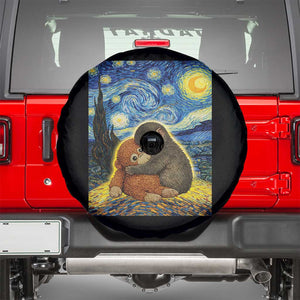 Punch Monkey Starry Night Viral Trend Spare Tire Cover TS14 Black Print Your Wear