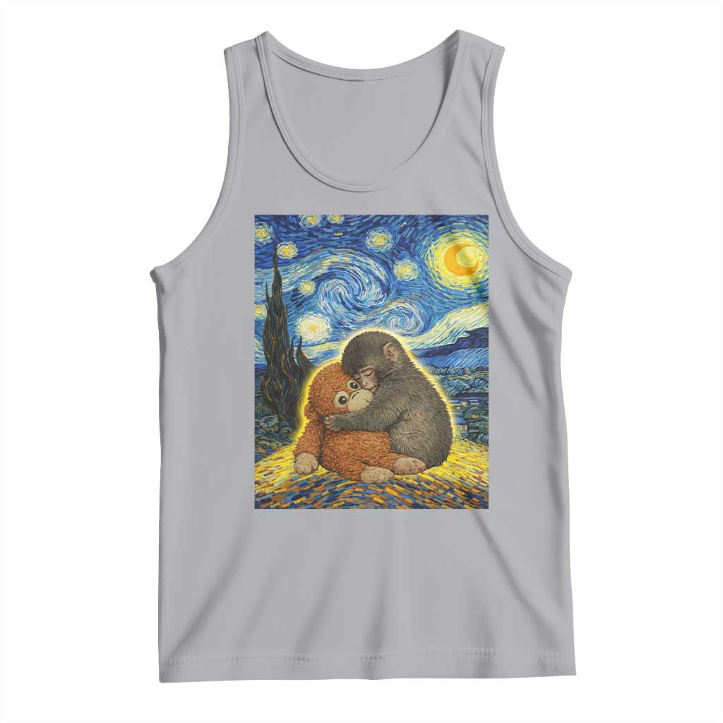 Punch Monkey Starry Night Viral Trend Tank Top TS14 Athletic Heather Print Your Wear