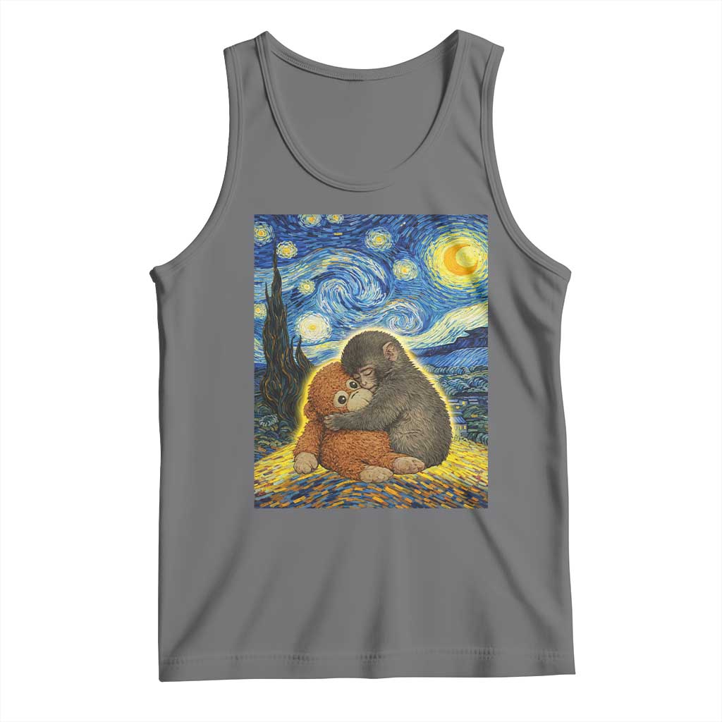 Punch Monkey Starry Night Viral Trend Tank Top TS14 Black Heather Print Your Wear