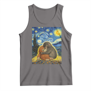 Punch Monkey Starry Night Viral Trend Tank Top TS14 Deep Heather Print Your Wear