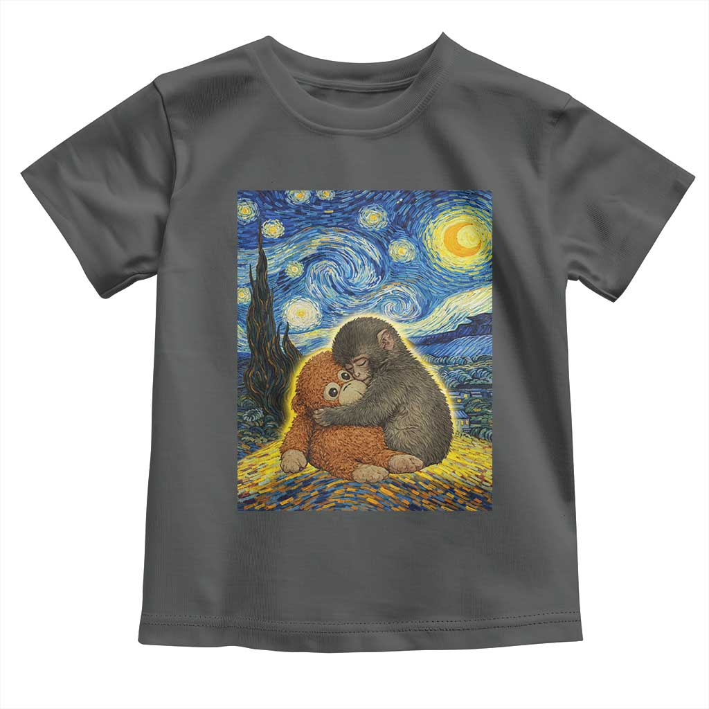 Punch Monkey Starry Night Viral Trend Toddler T Shirt TS14 Dark Heather Print Your Wear