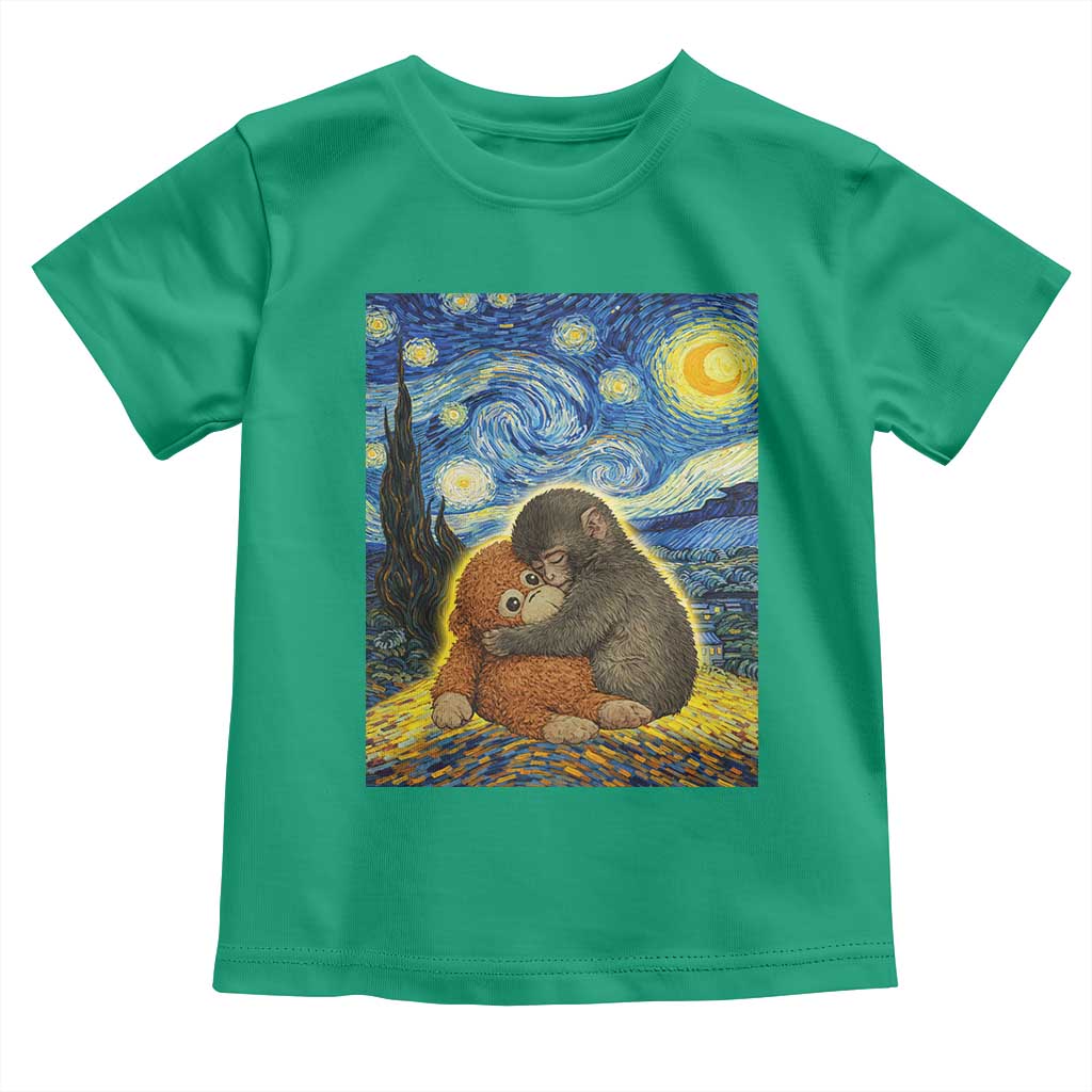 Punch Monkey Starry Night Viral Trend Toddler T Shirt TS14 Irish Green Print Your Wear