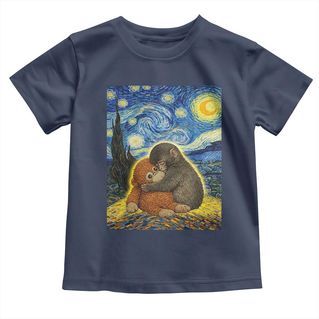 Punch Monkey Starry Night Viral Trend Toddler T Shirt TS14 Navy Print Your Wear