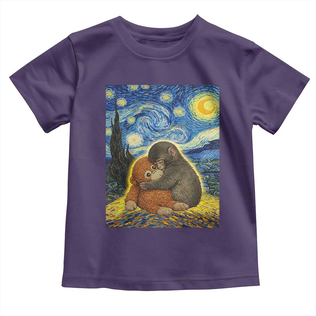 Punch Monkey Starry Night Viral Trend Toddler T Shirt TS14 Purple Print Your Wear
