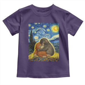 Punch Monkey Starry Night Viral Trend Toddler T Shirt TS14 Purple Print Your Wear