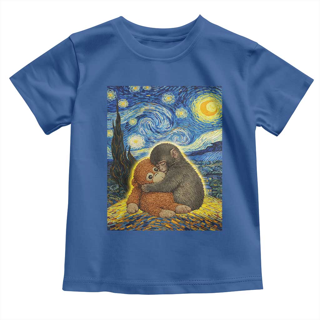 Punch Monkey Starry Night Viral Trend Toddler T Shirt TS14 Royal Blue Print Your Wear