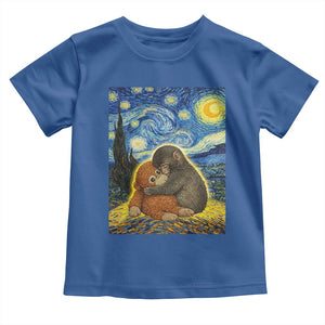 Punch Monkey Starry Night Viral Trend Toddler T Shirt TS14 Royal Blue Print Your Wear