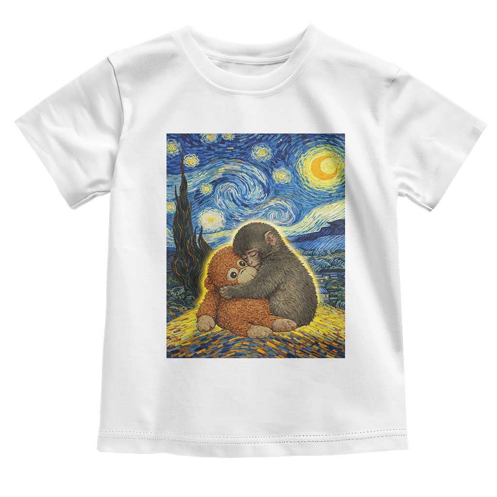 Punch Monkey Starry Night Viral Trend Toddler T Shirt TS14 White Print Your Wear