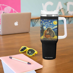 Punch Monkey Starry Night Viral Trend Tumbler With Handle TS14 Print Your Wear