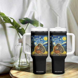 Punch Monkey Starry Night Viral Trend Tumbler With Handle TS14 Print Your Wear