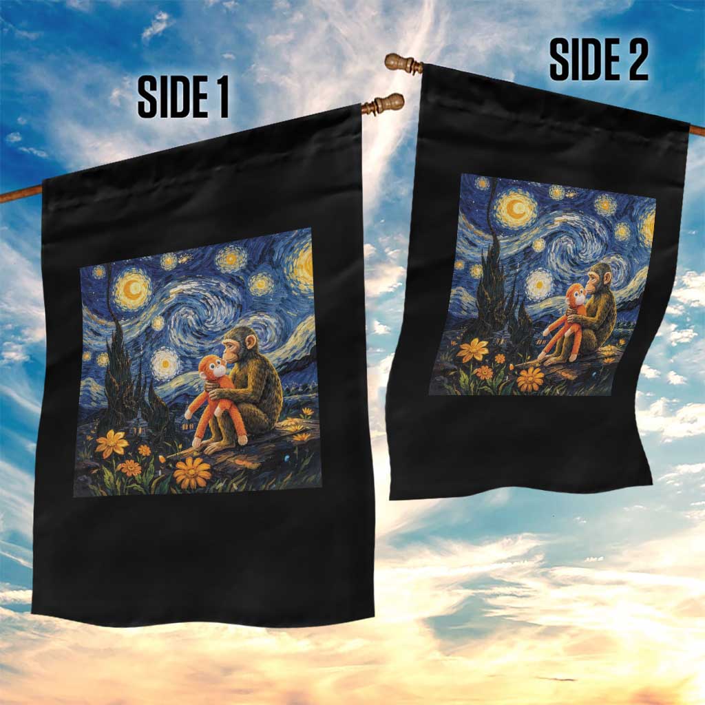 Baby Monkey Punch Starry Night Viral Trend Garden Flag TS14 Print Your Wear