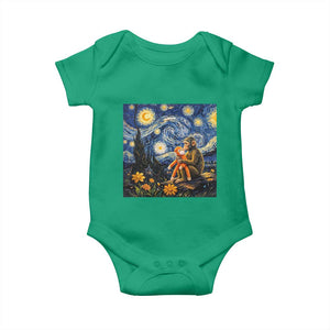 Baby Monkey Punch Starry Night Viral Trend Baby Onesie TS14 Irish Green Print Your Wear