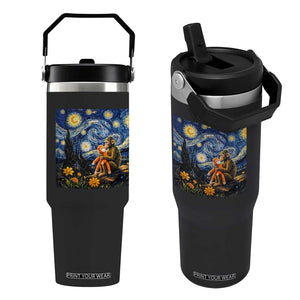 Baby Monkey Punch Starry Night Viral Trend Flip Straw Tumbler TS14 One Size: 30 oz Black Print Your Wear
