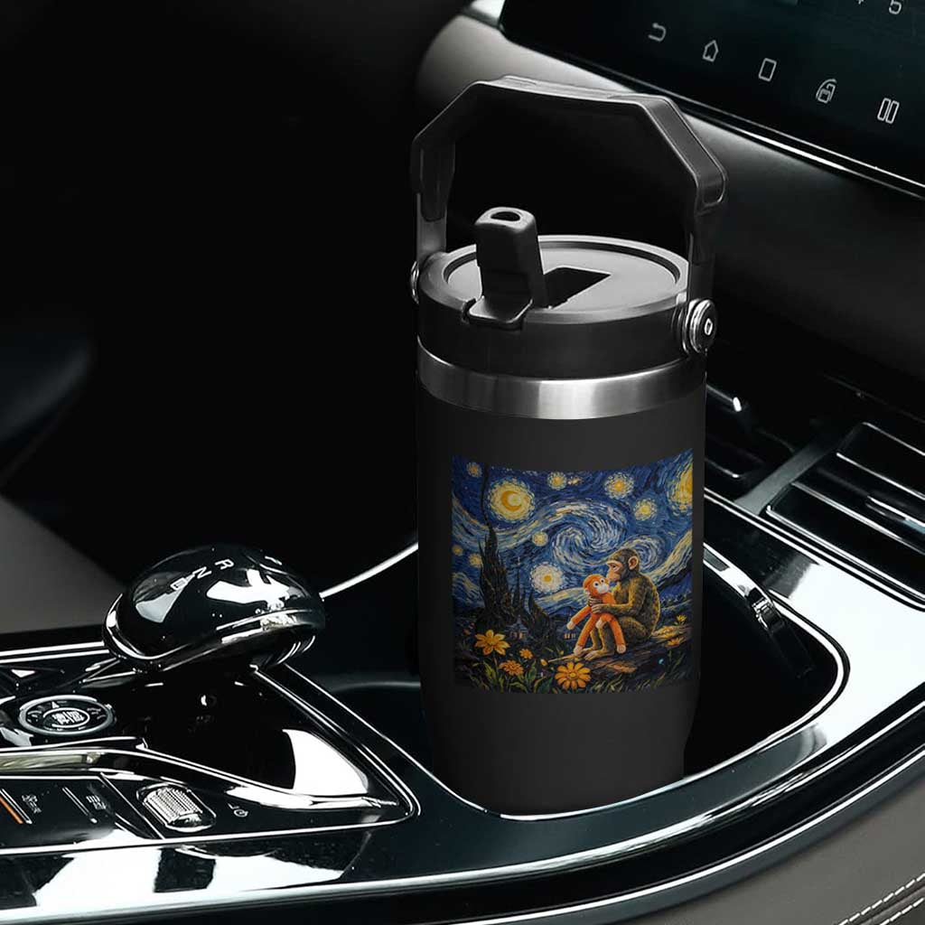 Baby Monkey Punch Starry Night Viral Trend Flip Straw Tumbler TS14 Print Your Wear