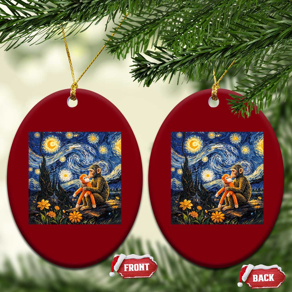Baby Monkey Punch Starry Night Viral Trend Ceramic Ornament TS14 Print Your Wear