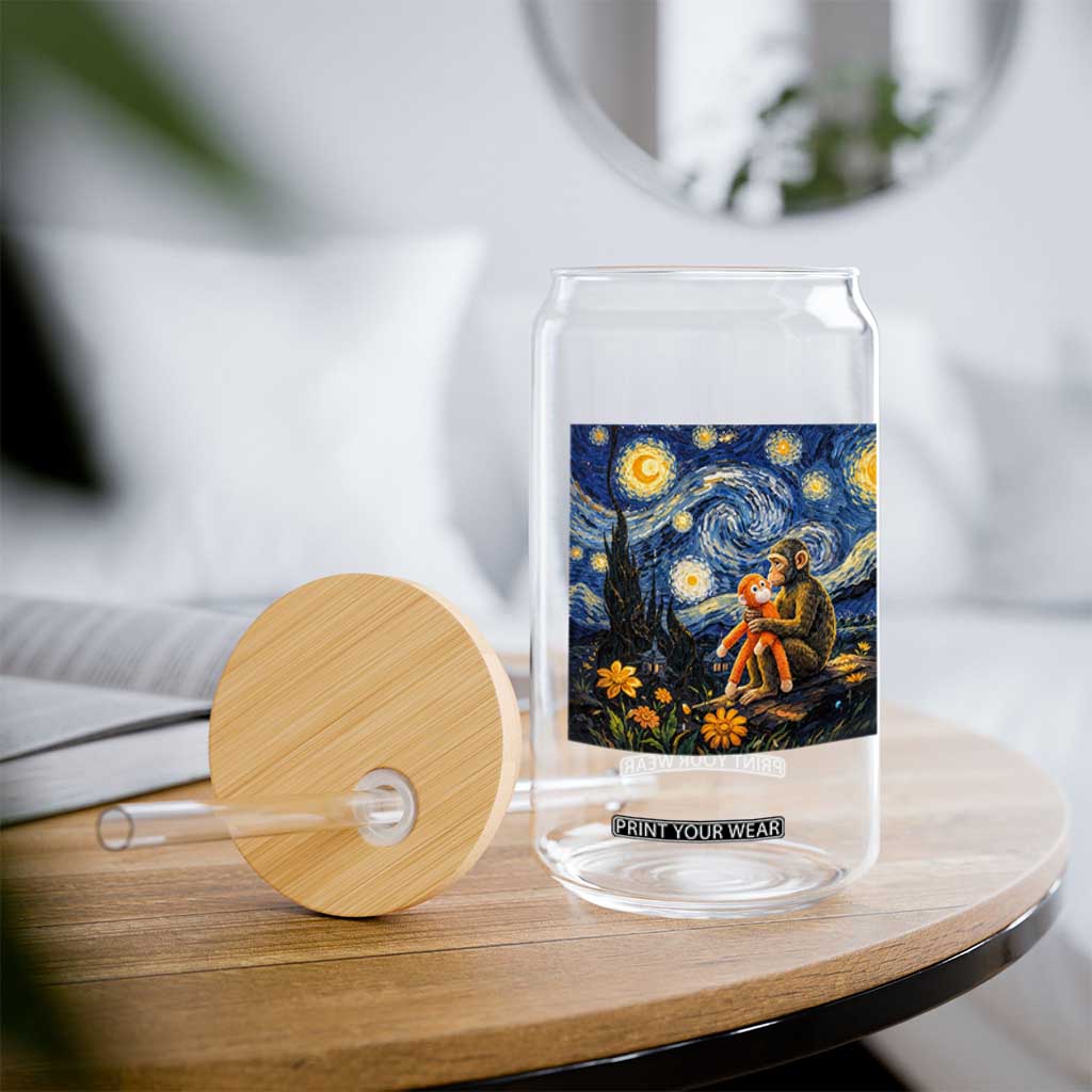 Baby Monkey Punch Starry Night Viral Trend Glass Can TS14 Print Your Wear