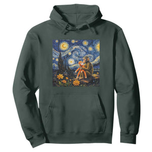Baby Monkey Punch Starry Night Viral Trend Hoodie TS14 Dark Forest Green Print Your Wear