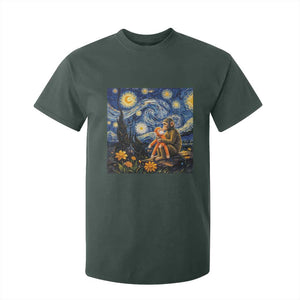 Baby Monkey Punch Starry Night Viral Trend T Shirt For Kid TS14 Dark Forest Green Print Your Wear
