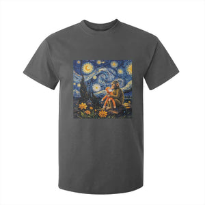 Baby Monkey Punch Starry Night Viral Trend T Shirt For Kid TS14 Dark Heather Print Your Wear