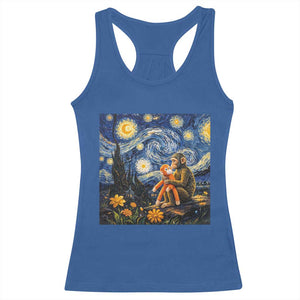 Baby Monkey Punch Starry Night Viral Trend Racerback Tank Top TS14 Royal Blue Print Your Wear