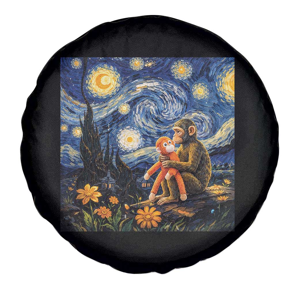 Baby Monkey Punch Starry Night Viral Trend Spare Tire Cover TS14 Print Your Wear