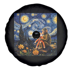 Baby Monkey Punch Starry Night Viral Trend Spare Tire Cover TS14 Print Your Wear