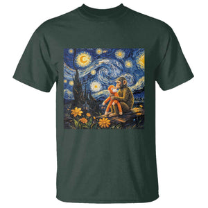 Baby Monkey Punch Starry Night Viral Trend T Shirt TS14 Dark Forest Green Print Your Wear