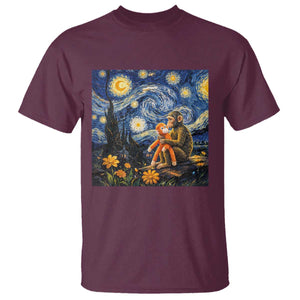 Baby Monkey Punch Starry Night Viral Trend T Shirt TS14 Maroon Print Your Wear