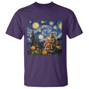 Baby Monkey Punch Starry Night Viral Trend T Shirt TS14 Purple Print Your Wear