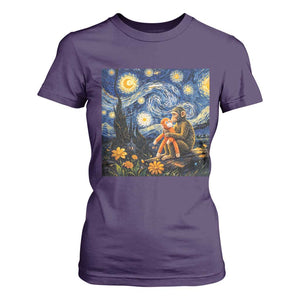 Baby Monkey Punch Starry Night Viral Trend T Shirt For Women TS14 Purple Print Your Wear