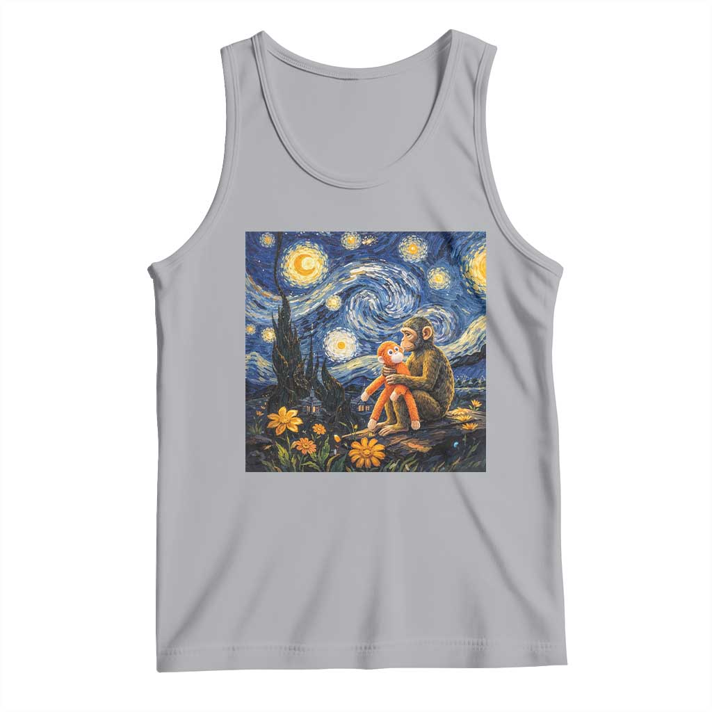 Baby Monkey Punch Starry Night Viral Trend Tank Top TS14 Athletic Heather Print Your Wear