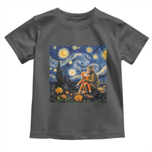 Baby Monkey Punch Starry Night Viral Trend Toddler T Shirt TS14 Dark Heather Print Your Wear