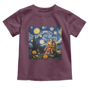 Baby Monkey Punch Starry Night Viral Trend Toddler T Shirt TS14 Maroon Print Your Wear