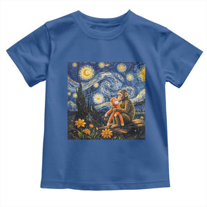Baby Monkey Punch Starry Night Viral Trend Toddler T Shirt TS14 Royal Blue Print Your Wear
